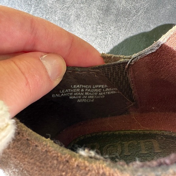 Born‎ Buckle Distressed Ankle Boots Brown Leather Block Heel 6.5 Rustic Earthy - Picture 9 of 11